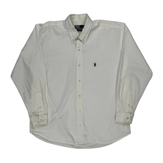 Polo By Ralph Lauren Shirt - Large White Cotton