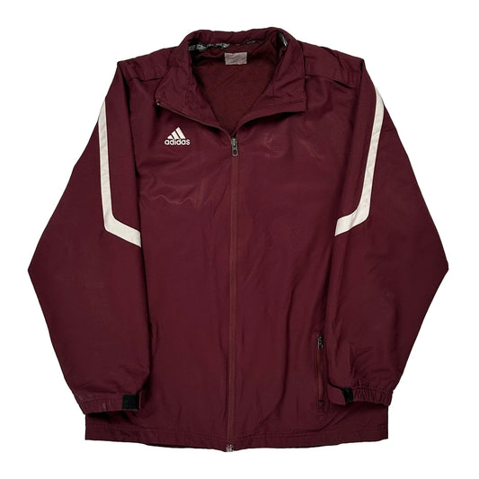 Vintage Adidas Windbreaker - XL Burgundy Polyester