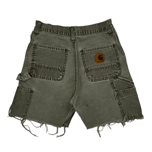 Carhartt Double Knee Carpenter Shorts - 25W 10L Grey Cotton