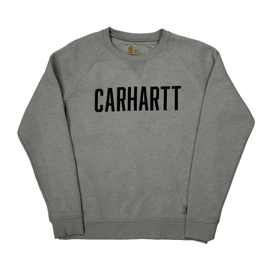 Carhartt Spellout Sweatshirt - Medium Grey Cotton