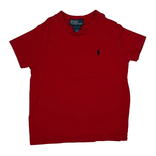 Age 2 Polo By Ralph Lauren T-Shirt - 2XS Red Cotton