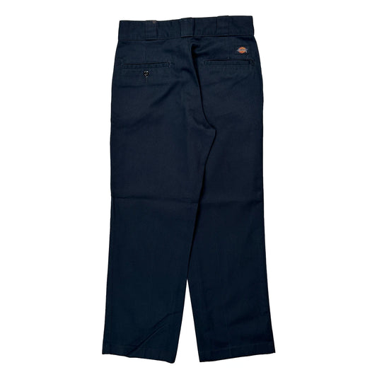 Dickies Trousers - 28W UK 10 Navy Polyester
