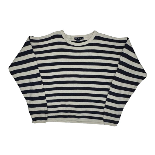 Nautica Striped Jumper - XL Navy Cotton
