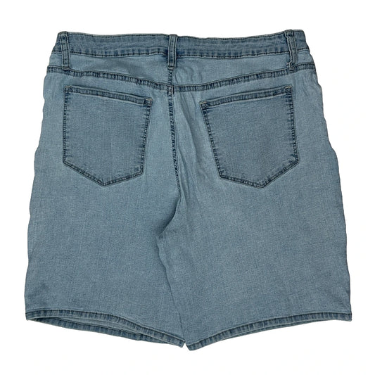Riders Lee Mid Rise Denim Shorts - 32W UK 12 Light Wash Cotton Blend