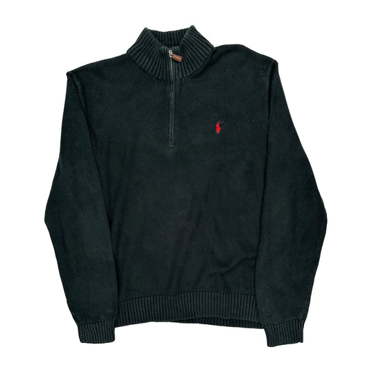 Polo By Ralph Lauren 1/4 Zip - XL Black Cotton