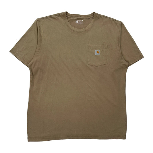 Carhartt Tall T-Shirt - XL Brown Cotton
