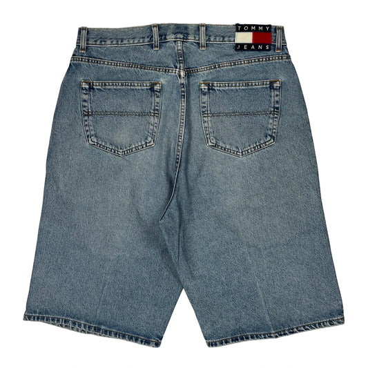 Vintage Tommy Jeans Denim Shorts - 38W 12L Light Wash Denim