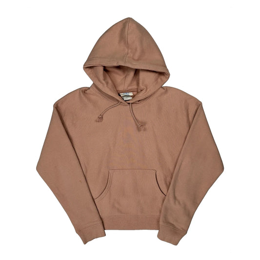 Reverse Weave Champion Hoodie - Small Brown Cotton Blend