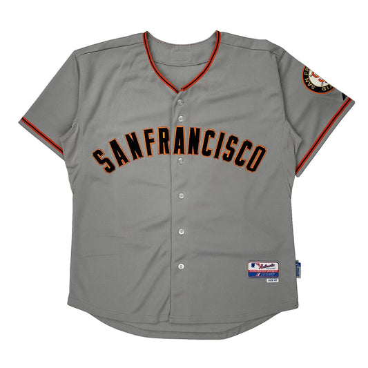 San Francisco Giants Majestic Mlb Jersey - Large Grey Polyester