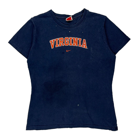 Age 8-10 Nike College T-Shirt - Medium Navy Cotton