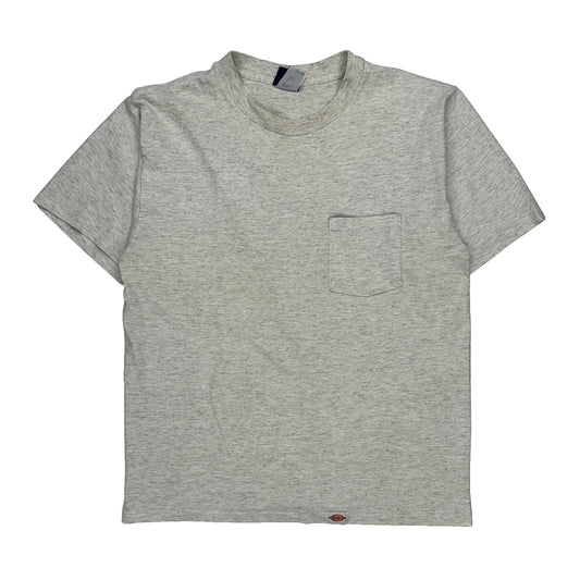 Dickies T-Shirt - Large Grey Cotton