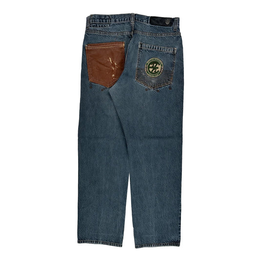 Eight 732 Double Knee Jeans - 36W 31L Blue Cotton
