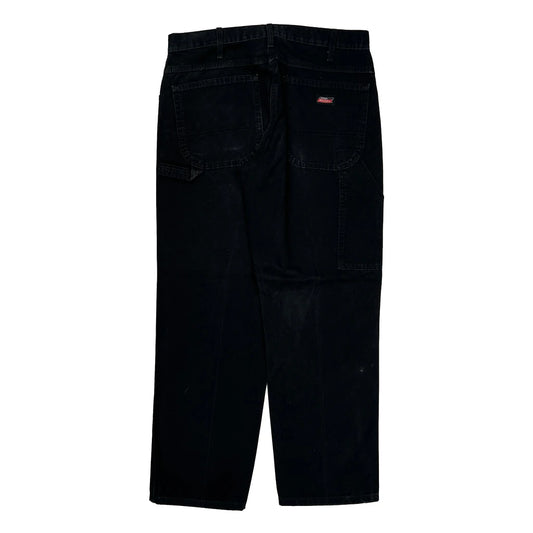 Dickies Carpenter Trousers - 32W 30L Black Cotton