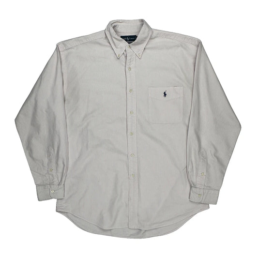 Ralph Lauren Striped Shirt - Large Pink Cotton