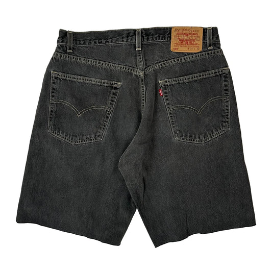 Vintage Levis Denim Shorts - 32W 10L Grey Cotton