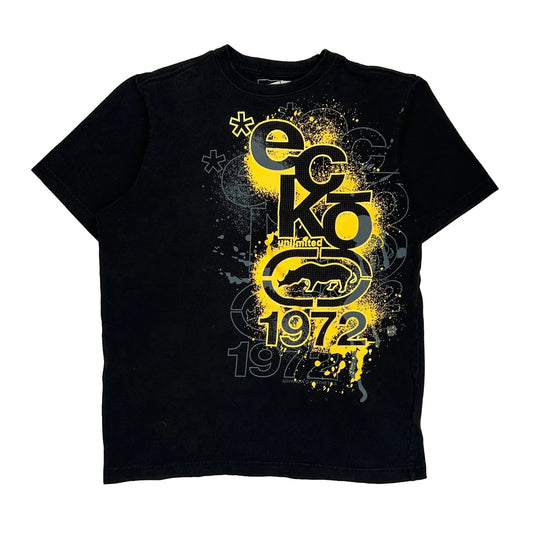 Ecko Unltd Graphic T-Shirt - Medium Black Cotton