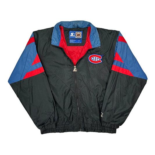Canadiens Starter Windbreaker - Medium Black Nylon