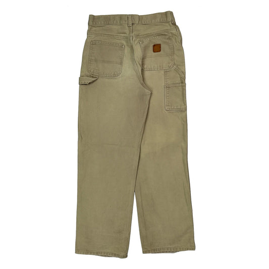 Carhartt Carpenter Trousers - 27W 30L Beige Cotton