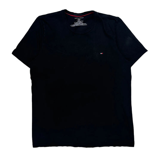 Vintage Tommy Hilfiger T-Shirt - Large Black Cotton