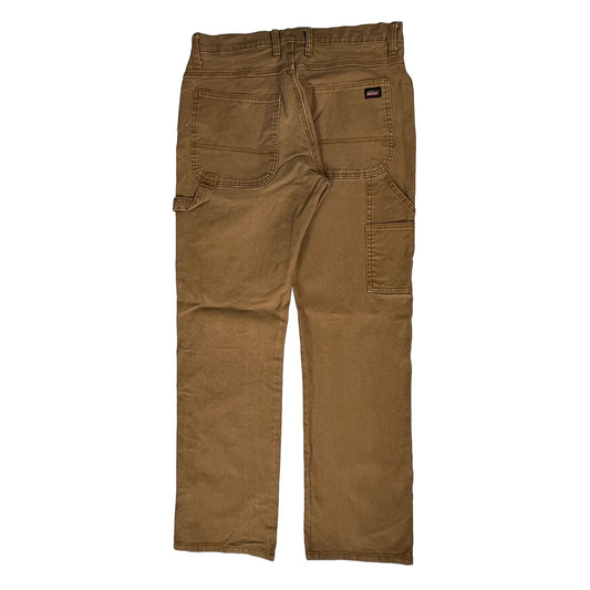 Dickies Carpenter Trousers - 31W 31L Brown Cotton