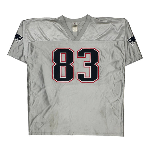 New England Patriots N.F.L. Team Apparel Nfl Jersey - 2XL Grey Polyester
