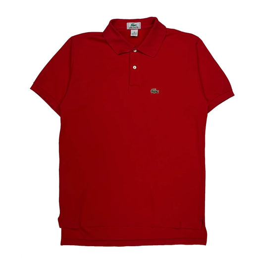 Vintage Lacoste Polo Shirt - Medium Red Cotton