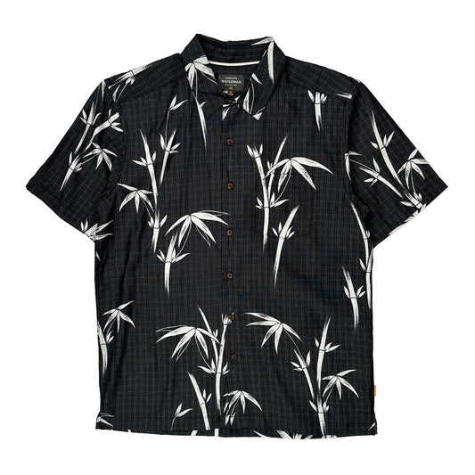 Quiksilver Floral Hawaiian Shirt - Small Black Cotton
