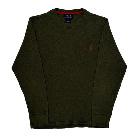 Vintage Polo By Ralph Lauren Long Sleeve T-Shirt - Medium Green Cotton