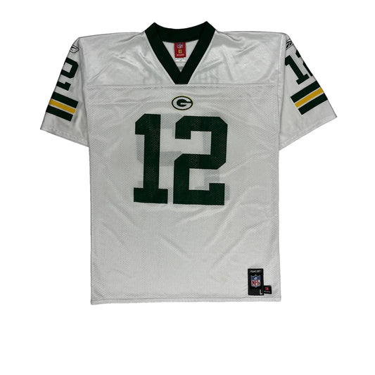 Green Bay Packers Nfl Football Jersey - Large White Polyester