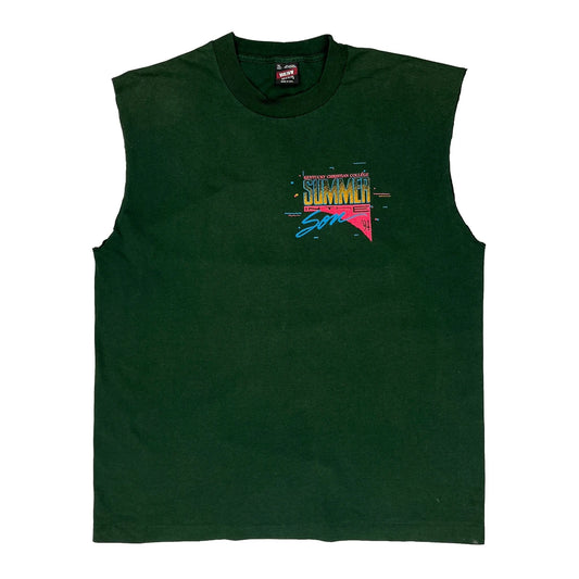 Summer Camp Fruit Of The Loom Single Stitch T-Shirt - XL Green Cotton Blend