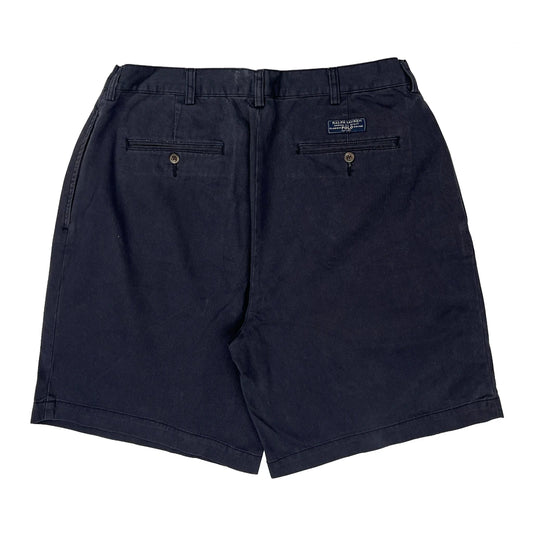 Polo By Ralph Lauren Pleated Chino Shorts - 34W 6L Navy Cotton