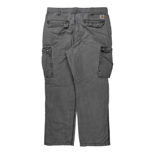 Carhartt Cargo Cargo Trousers - 36W 32L Grey Cotton
