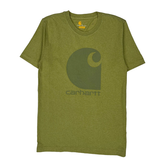 Carhartt T-Shirt - Small Green Cotton