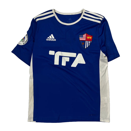 Vintage Tfa Adidas Football Shirt - Large Blue Polyester