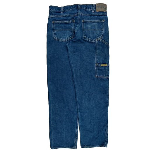 Made In USA Prison Blues Double Knee Carpenter Jeans - 32W 32L Blue Denim