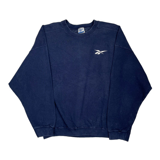 Reebok Sweatshirt - XL Navy Cotton