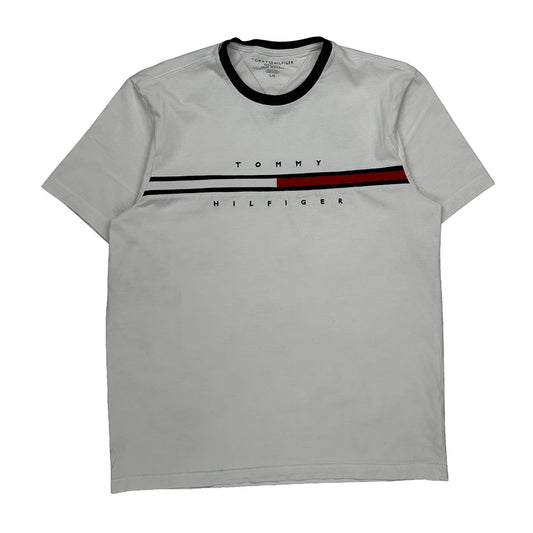 Vintage Tommy Hilfiger T-Shirt - Large White Cotton