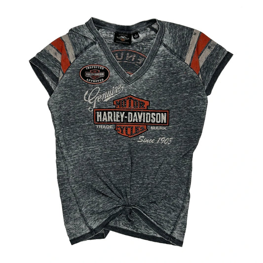Harley Davidson Graphic T-Shirt - XL Grey Cotton