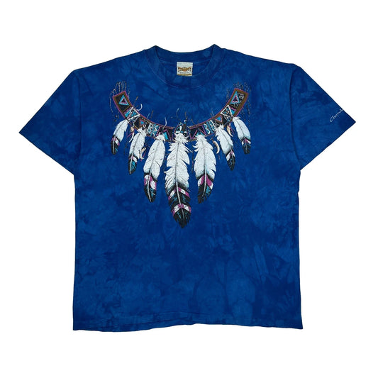 Ragtops Single Stitch T-Shirt - Large Blue Cotton