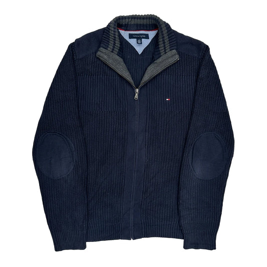 Tommy Hilfiger Zip Up - Large Navy Cotton