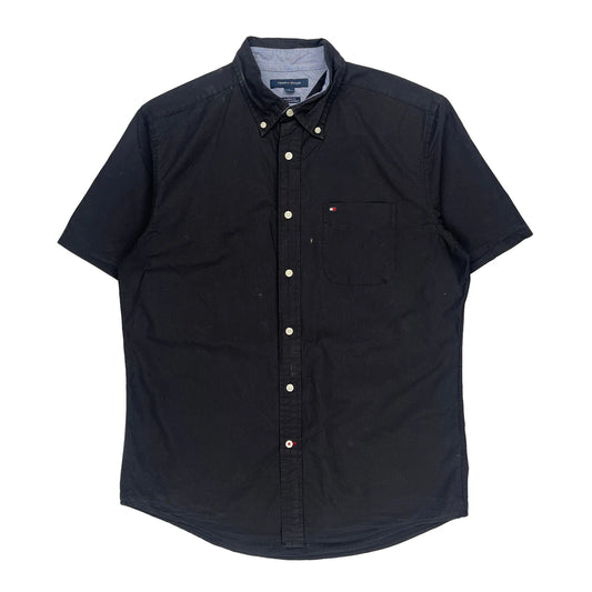 Tommy Hilfiger Short Sleeve Shirt - Medium Black Cotton