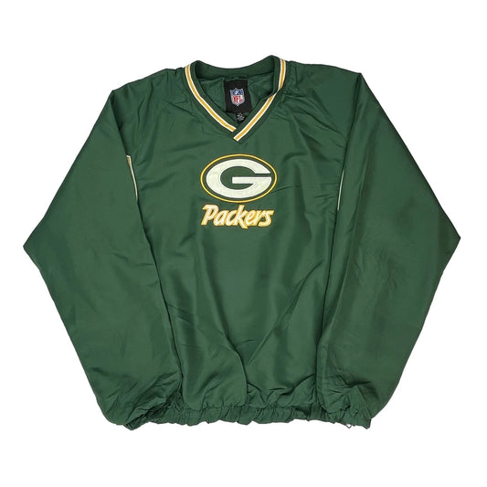 Vintage Packers Nfl Windbreaker - Large Green Polyester