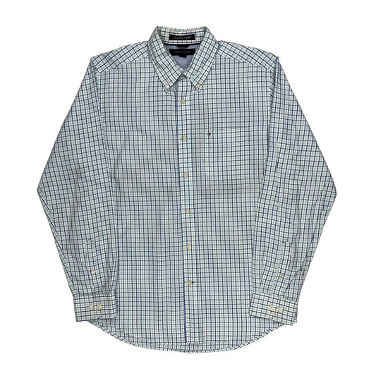 Tommy Hilfiger Checked Shirt - Medium Blue Cotton
