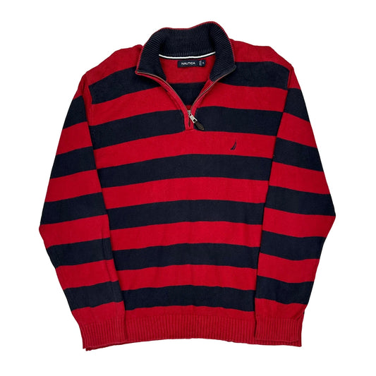 Nautica Striped Jumper - XL Navy Cotton