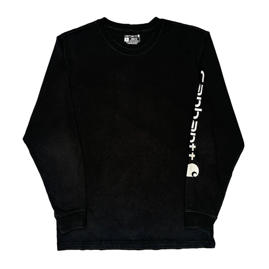 Carhartt Long Sleeve T-Shirt - Small Black Cotton