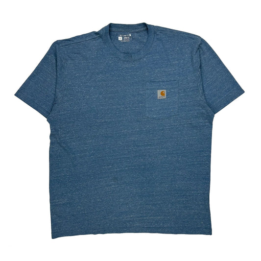 Vintage Carhartt T-Shirt - Large Blue Cotton