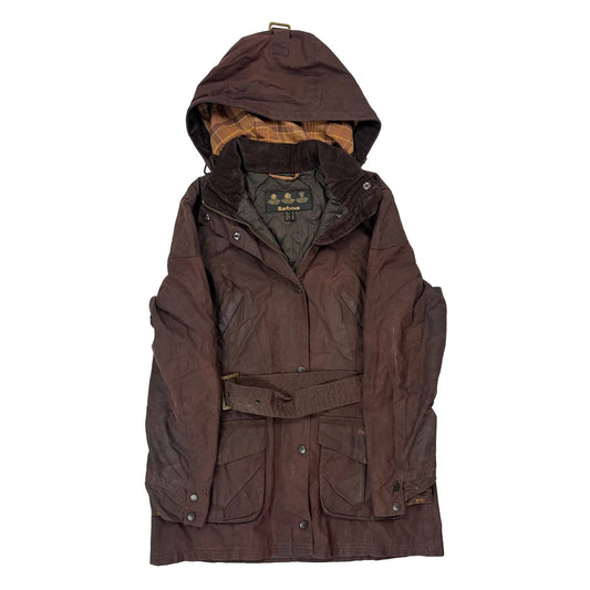 Barbour Rebel Wax Jacket - Small Brown Cotton