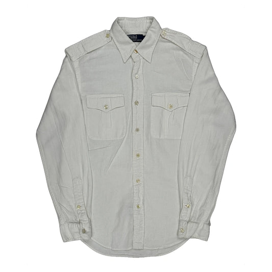 Polo By Ralph Lauren Shirt - Small White Cotton