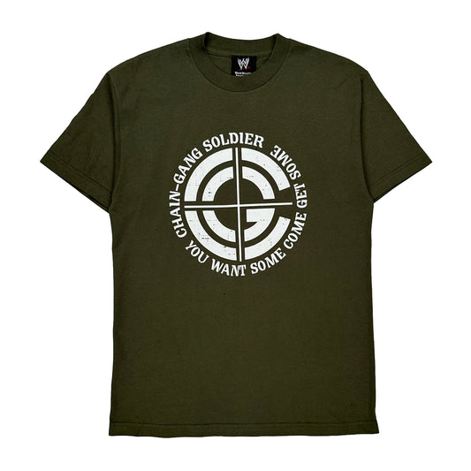 Vintage Chain-Gang Soldier Wwe T-Shirt - Medium Green Cotton