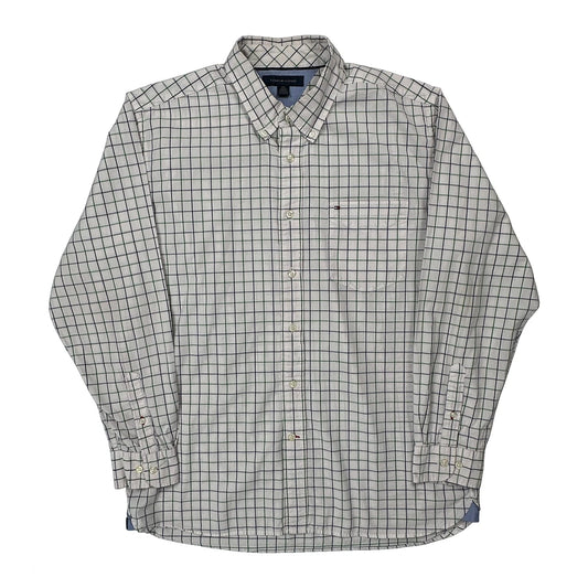 Tommy Hilfiger Checked Shirt - Large White Cotton